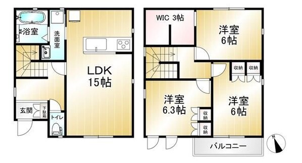 緑町1丁目貸家の物件間取画像